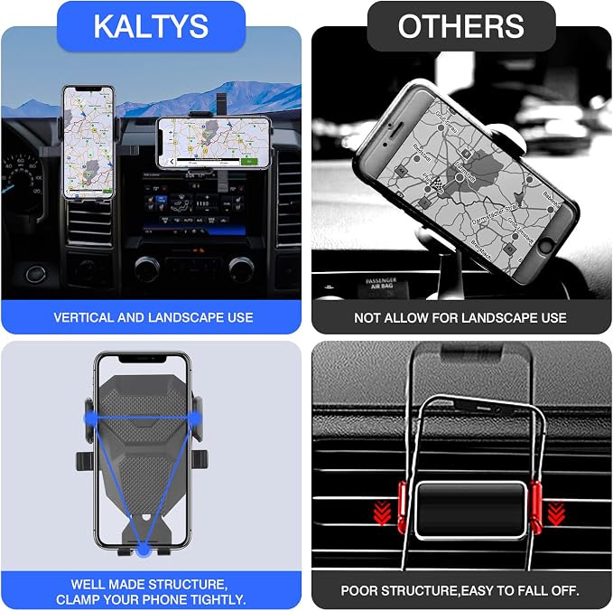 Karltys Car Phone Holder Mount for Ford F150 2021 2022-2025 2026, Dash Air Vent Cell Phone Holder Mount for 2025 F-150, Hands Free Phone Cradle Stand for All iPhone Android Smartphones