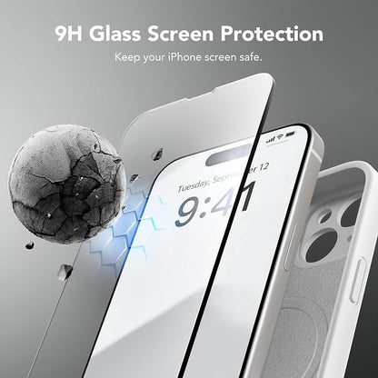 Magnetic for iPhone 13 Case, Compatible with MagSafe, [Full Camera Protection][Screen Protector] Silicone Shockproof Protective Phone Case for iPhone 13 6.1", White