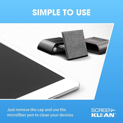 ScreenKlean Tablet Screen Cleaner - Compatible with iPad, Android & Amazon Tablet - with Carbon Microfiber Tech-Electroplated Silver-1 Count (Pack of 1)