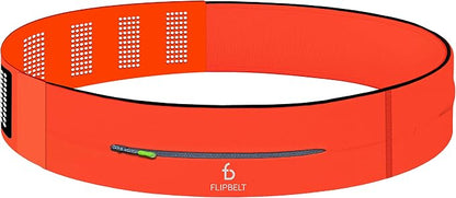 FlipBelt Adjustable Running Belt, Fitness and Running Fanny Pack for Women and Men, Non Chafing Waist Band Pack for Phone Keys Money, Moisture Wicking Storage Belt, USA Company
