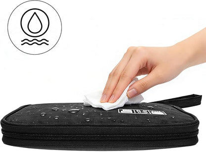 Yamrots Travel Cable Organizer, Electronic Organizer Travel Case, Portable Storage Bag for SD Card, Charger, Power Bank, Earphone (Black)