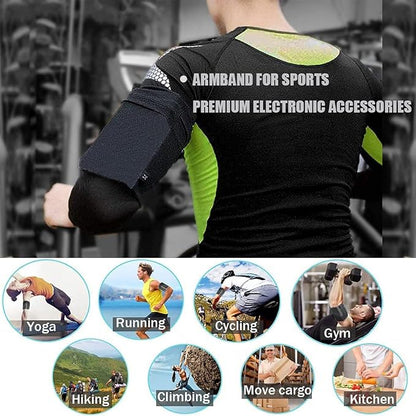 Universal Sports Armband for All Phones. Cell Phone Armband for Running, Fitness and Gym Workouts (iPhone X/8/7/6/Plus,Samsung Galaxy S9/S8/S7/S6/Edge/Plus & LG, More), All Black, Small