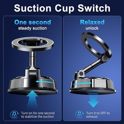 Qifutan for MagSafe Car Phone Holder Mount Phone Mount for Car Windshield Dashboard Air Vent Universal Hands Free Automobile Cell Phone Holder Fit for iPhone Smartphone Camera Mounts