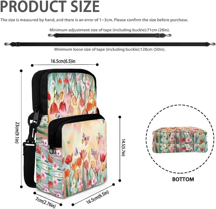 Men's Crossbody Bag, Small Cell Phone Wallet, Women's Shoulder Handbag, Travel Gym Bag