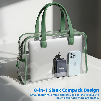 440W Fast Charging 8 Port USB C Charger Block, Multi-Device USB Charging Station Wall Desktop Charger with GaN Ⅲ Technology, USB-C Charger Adapter for MacBook/iPad/iPhone 16/Samsung Galaxy/DELL/HP
