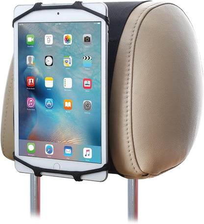 Car Headrest Mount Holder TFY Angle Adjustable Car Headrest Mount Holder with Silicon Holding Net for Phones and Tablets