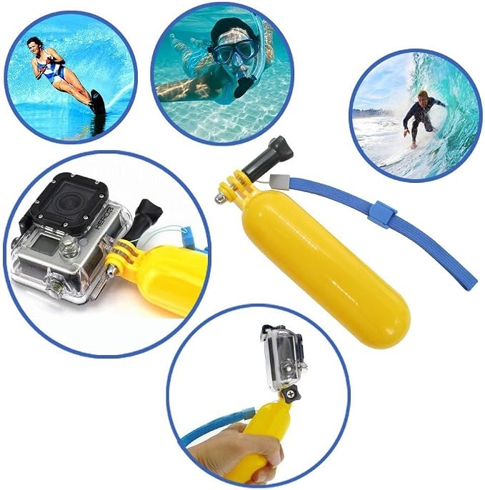 Camera Selfie Stick Floating Handle Grip Compatible with Gopro Hero 13 12 11 10 9 AKASO EK7000 Brave 7 LE Brave 4, DJI Osmo Action 5 pro, Osmo Action 4, ODDV, Apexcam, Pro Xtreme Action Camera