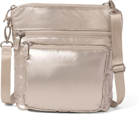 Baggallini Modern Pocket Crossbody Bag for Women, 8.5"x8.5" Handbag Purse with RFID, Lightweight Water-Resistant