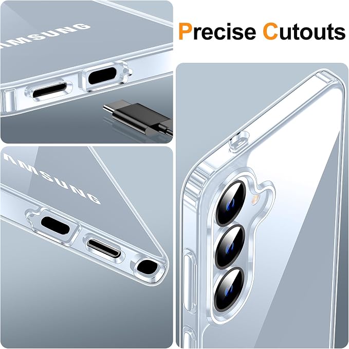 MOZOTER Designed for Samsung Galaxy S25 Case Clear, [Not Yellowing] [15FT Military Grade Drop Protection] Scratch-Resistant Transparent Shockproof Slim Phone Case 6.2 Inch-Clear