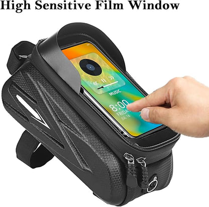 COTOUXKER Bike Frame Bag, Mountain Bike Phone Holder Bag for Road and Mountain Bikes Cycling Storage Bags