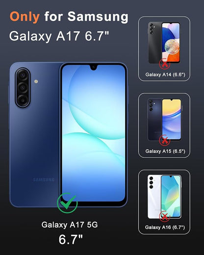 Beasyjoy for Samsung Galaxy A17 5G Case Waterproof, Built-in Screen Protector IP68 Waterproof Dustproof,Full Body Rugged Cover Military Grade Shockproof Protective for Samsung A17 5G 6.7", Black/Clear