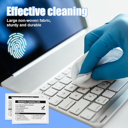 40PCS/Box Technical Prep Pads wipes (6"x5.9") Multi-Purpose Large Non Woven Handy Wipes Cleaning for Thermal Paste Remover Surfaces Industrial Electronics cleaning paste Stain Remover Wipes