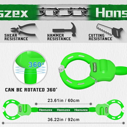 Scooter Lock, Scooter Locks Anti Theft, 36.22inch Colorful Electric Scooter Handcuff Lock, Bike Locks High Security with Key, Accessories for E Scooter, E Bike