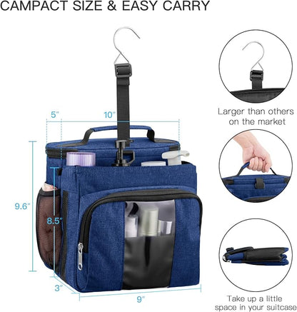 Bukere Portable Shower Caddy College Dorm Room Essential, Shower Caddy Tote Bag for Student, Girl, Women, Men, Separate Compartment, Large Capacity, Quick Dry Mesh Base for Travel, Gym, Camp