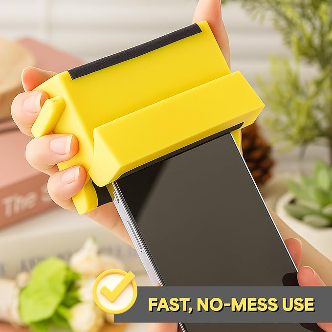 Mobile Phone Screen Cleaning Kit – Reusable All‑in‑One Phone Screen Cleaner for Smartphones, Removes Fingerprints Grease Dust & Smudges, Mirror‑Like Shine, Portable, Durable & Easy‑Clean