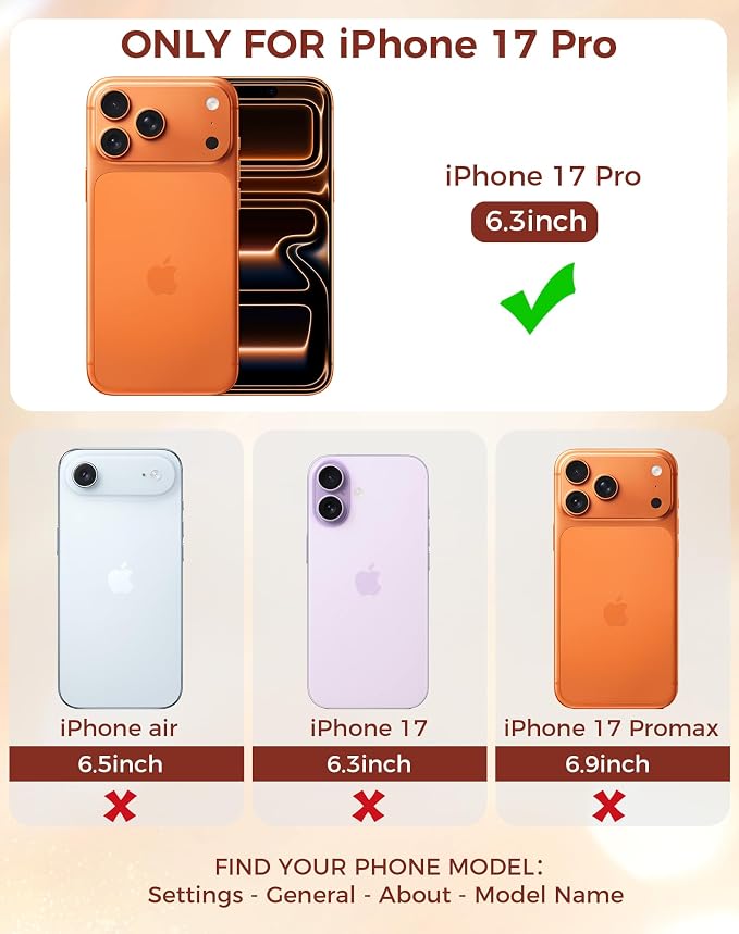 Goton for iPhone 17 Pro Camera Lens Protector Diamond Bling- Not Easy to Fall, Strong Adsorption, Glitter Metal Aluminum Alloy Rear Camera Screen Cover Accessories for 17Pro, Silver