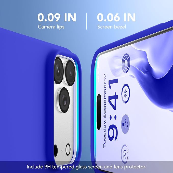 GONEZ Magnetic for iPhone 17 Pro Case, Compatible with MagSafe, [Screen Protector + Camera Lens Protector], Liquid Silicone Anti-Scratch Shockproof Protective Phone Case 6.3 inch, Cobalt Blue