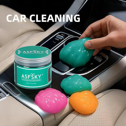 ASFSKY Cleaning Gel for Car Dust Cleaner Car Interior Slime for Detailing Putty for Dust Dirt Crumbs in Corners Clean The Dashboard Console and Vents