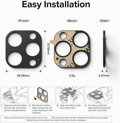 Ringke Camera Styling [Make the Phone Look Better] Compatible with iPhone 15 Pro Max Camera Lens Protector and iPhone 15 Pro Camera Lens Protector, Protective Stylish Aluminum Frame - Black