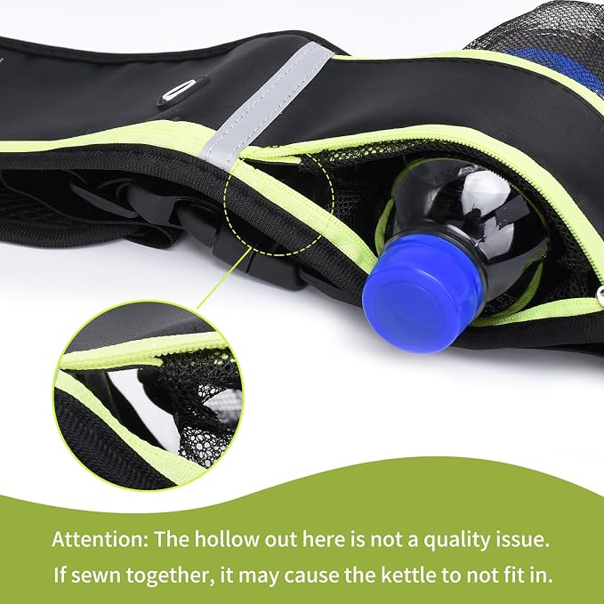 SooGree Men Women Running Belts,Slim Sport Belts,Waterproof Running Fanny Pack,Waterproof Running Waist Packs with Reflective Strip,Runner Belt for Running Walking Cycling Camping Gym (green)
