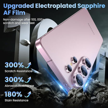 Uyiton for Samsung Galaxy S26 Ultra Camera Lens Protector - [Case-Friendly][Not Easy to Break][Ultra-Thin] Military-Grade Tempered Glass with Aluminum Metal Rear Camera Screen Cover - Pink
