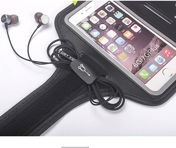 Waterproof Cell Phone Armband, 6.8 Inch x 3.2 Inch Enlarge Phone Bag Phone for Running, Footing, Sports and Mountaineering (Black)
