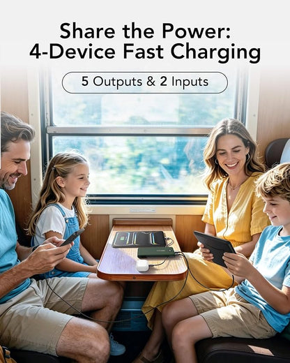 VEEKTOMX Portable Charger with Built in Cables 10000mAh, Power Bank for iPhone with AC Wall Plug, Fast Charging USB C Slim Battery Pack with LED Display Compatible with iPhone 17/16/15, Samsung