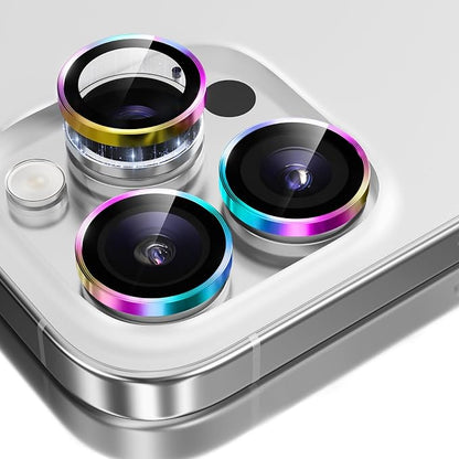 GolbinBox Camera Lens Protector for iPhone 17 Pro Max/17 Pro/16 Pro Max/16 Pro, 1:1 Invisible Fit, 9H Tempered Glass Ultra HD Metal Individual Camera Cover, Case Friendly, Colorful