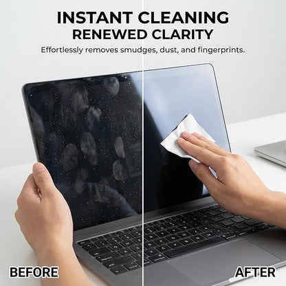 150 Count Eyeglasses Cleaner Wipes - Lens Cleaning Wipes Glasses Cleaner Cloth Individually Wrapped Large Wipes for Eyeglass, Glasses, Lens, Screen Cleaning, Phone, Computer, Camera Use, Travel