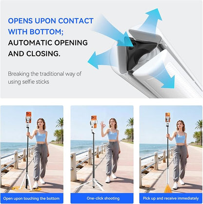 Auto Face Tracking Selfie Stick Tripod for iPhone with Light 360 Rotation That Follows Your Movement 70.9" Camera Tripod Stand with Remote for Content Creator Vlog Live Stream Video Recording