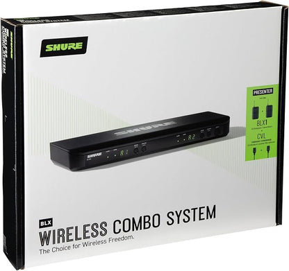 Shure BLX188/CVL Wireless Microphone System - 14-Hour Battery Life, 300 ft Range, UHF | Includes (2) Lavalier Mics, Dual Channel Receiver | H9 Band (BLX188/CVL-H9)