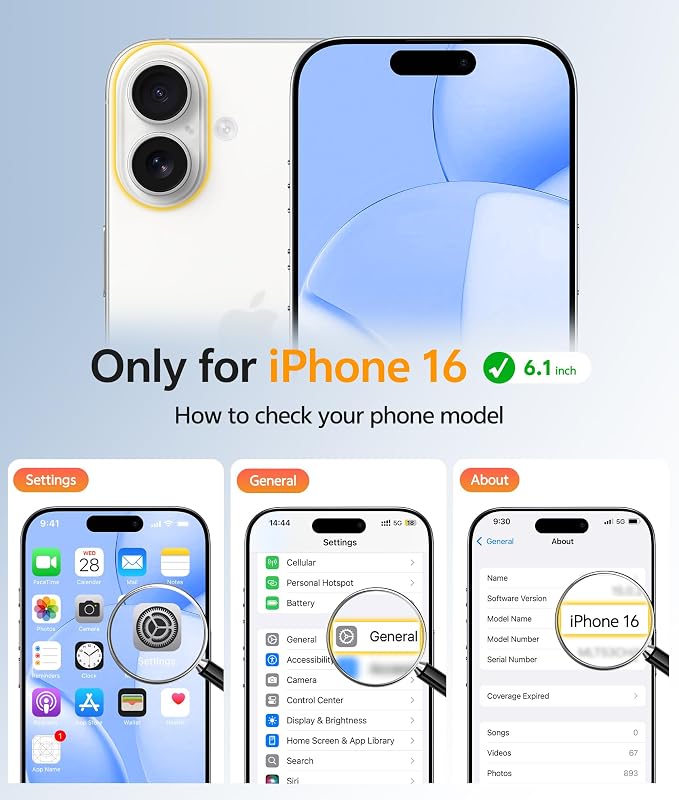 FNTCASE for iPhone 16 Case [Compatible with Magsafe] Translucent Matte Cases with [Screen Protector] Military Grade Shockproof Protective Phone Cover - Ultramarine