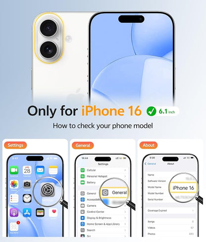 FNTCASE for iPhone 16 Case [Compatible with Magsafe] Translucent Matte Cases with [Screen Protector] Military Grade Shockproof Protective Phone Cover - Ultramarine
