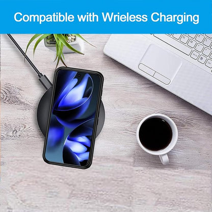 Battery Case for Pixel 9a, Upgraded 10000mAh Battery Pack Rechargeable Charger Case with Wireless Charging Compatible for Pixel 9a(6.3 inch) External Charging Cover(Black)