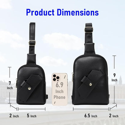 INICAT Small Sling Bag for Women Everyday & Travel Crossbody Bags Lightweight Cross Body Purses Vegan Leather