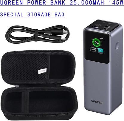 Hard EVA Carrying Storage Case Compatible with UGREEN Power Bank 25,000mAh 200W/UGREEN 20000mAh 165W Power Bank Charger Protective Travel storage box