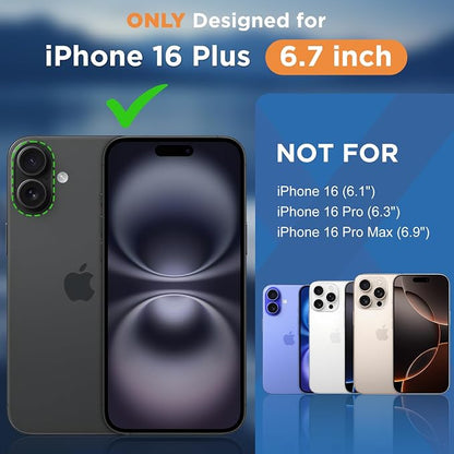 Beasyjoy for iPhone 16 Plus Case Waterproof, Metal Heavy Duty Full Body Protective Case with Built-in Screen Protector, Military Grade Shockproof Dustproof Cover for iPhone 16 Plus 6.7", Yellow