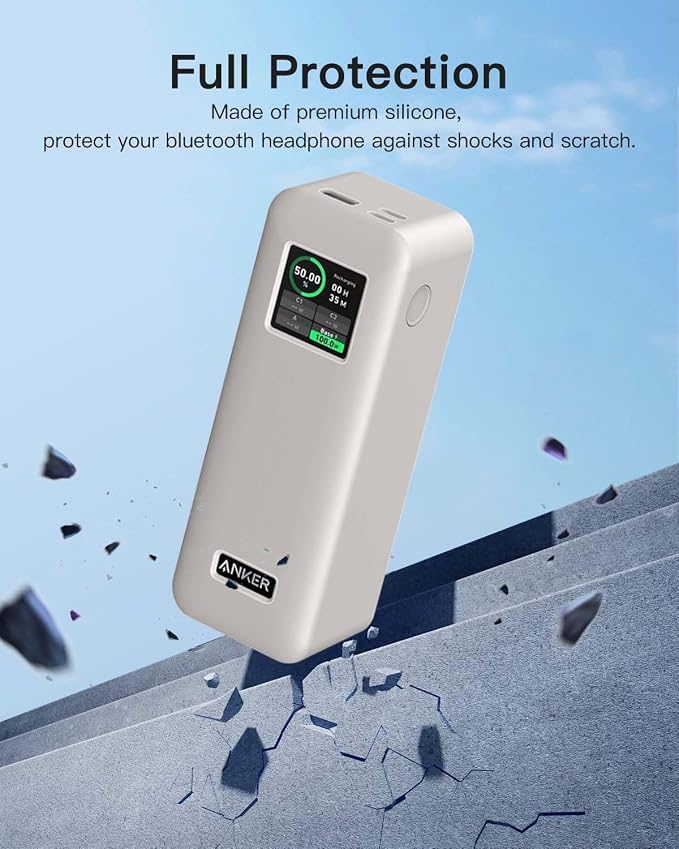 Case Cover for Anker Prime Power Bank 27,650mAh 250W, Full-Body Protective Cover for Anker Prime Power Bank,Drop-Proof,Scratch-Proof,Shock-Proof,White