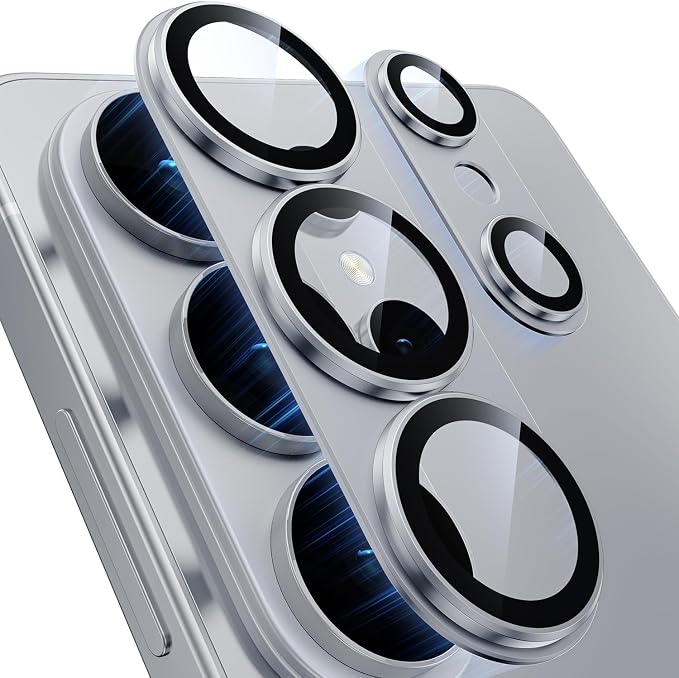 for Samsung Galaxy S26 Ultra Camera Lens Protector - Matte Titanium Alloy [Military Grade Shatterproof] [Strong Adsorption] Glass Camera Screen Protector for S26 Ultra, Silver