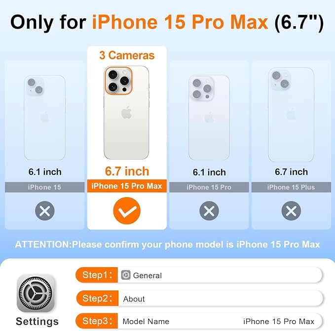 WIFORT for iPhone 15 Pro Max Waterproof Case, [IP68 Underwater Dustproof][Built-in Screen][15FT Military Shockproof], 360 Full Body Sealed Protection Cover Magnetic Frosted Phone Case, 6.7" Purple