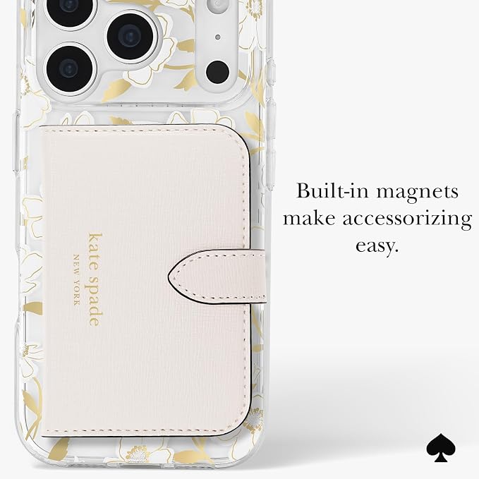 kate spade new york iPhone 17 Pro Case - Compatible with MagSafe - Designer Phone Case - Sunshine Floral Gems