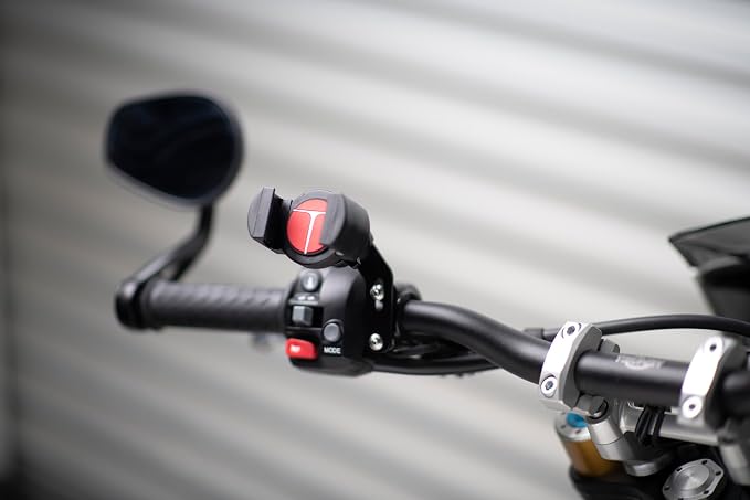 Techmount Universal Motorcycle Control Mount 4-31001-B-TechGripper - The Most Dependable Holder for Phones with or Without a Case! - Extra Strong and Reliable - Adjustable to Fit Most Motorcycles!