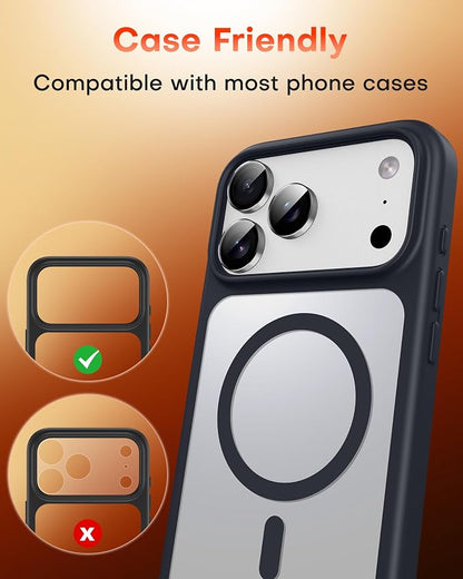 TOCOL Camera Lens Protector for iPhone 17 Pro Max/iPhone 17 Pro Tempered Glass HD Individual Scratch Resistant Camera Cover Accessories Case Friendly 2 Pack（Gray）