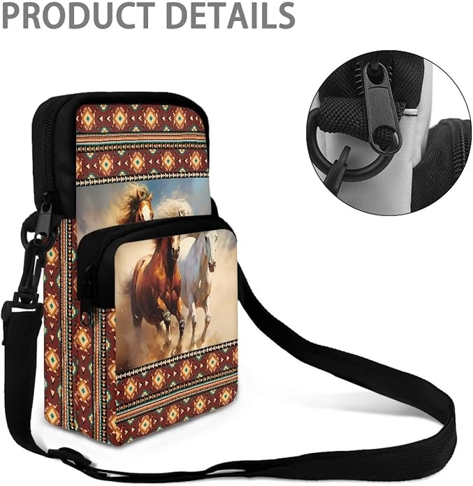 Men's Crossbody Bag, Small Cell Phone Wallet, Women's Shoulder Handbag, Travel Gym Bag