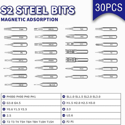 44 in 1 Precision Screwdriver Set T5 T6 P5 Repair Tool Cleaning Kit for iPhone,MacBook,Computer,Laptop,PC,Tablet, PS4, PS5,Xbox, Nintendo,Game Console,Switch,watch,Glasses,Camera,Mobile cell phones