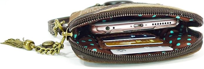 CHALA Dog Collection Cell Phone Crossbody Purse-Women PU Leather/Canvas Multicolor Handbag with Adjustable Strap