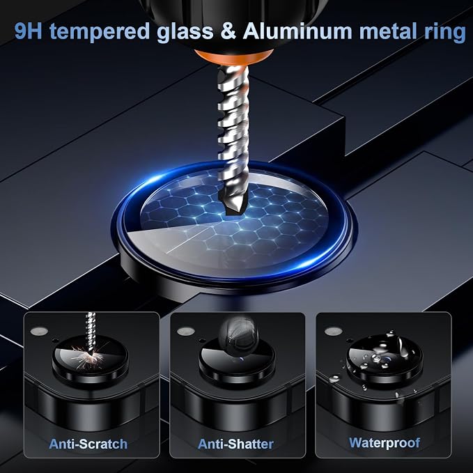 AFARER for iPhone 16e 2025 Camera Lens Protector, [9H Tempered Glass] Shatterproof, Anti Fingerprints, Ultra-Clear Camera Protector, Case Friendly, 1 Set-Silver