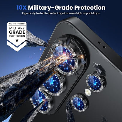 WSKEN for Samsung Galaxy S26 Ultra Camera Lens Protector - Ultra Thin Case Friendly, 9H Shatterproof Tempered Glass with Anti Scratch Metal Circle Camera Screen Protector Cover Accessories, G Black
