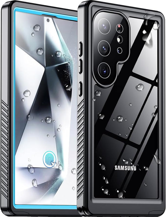 2025 New for Samsung Galaxy S24 Ultra Case Waterproof, [Built-in Camera & Screen Protector][Military Grade Shockproof][IP68 Underwater][Dustproof][Dropproof] Full Body Phone Case for S24 Ultra 6.8"