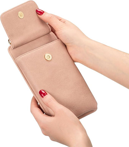 Claasico Crossbody Phone Purse for Women – RFID Phone Case Wallet w/Magnetic Closure & Separate Zipper Pocket Crossbody Bag